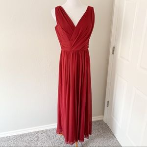DESSY COLLECTION BURGUNDY BRIDESMAIDS DRESS SZ 12